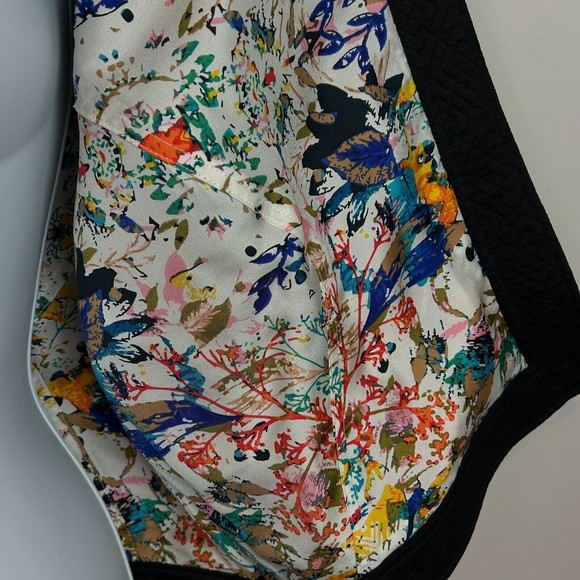 Rebecca Minkoff Black Quilted Moto Jacket Floral Lining Size M - Picture 7 of 14